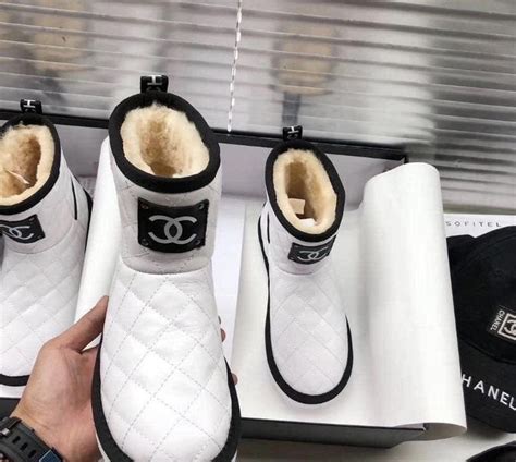 chanel ugg boots black|Chanel Boots .